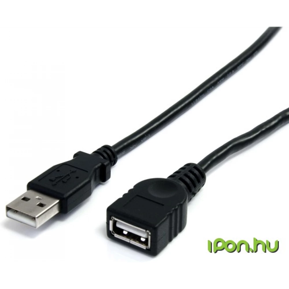 STARTECH USB Hosszabbító Fekete 1.8m USBEXTAA6BK