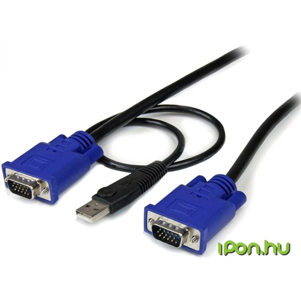 STARTECH USB VGA 2 in 1 KVM kábel 3m