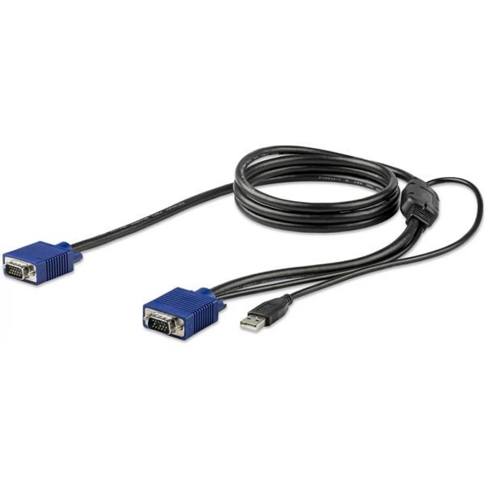 STARTECH VGA/D-Sub + USB Összekötő Fekete 1.8m RKCONSUV6