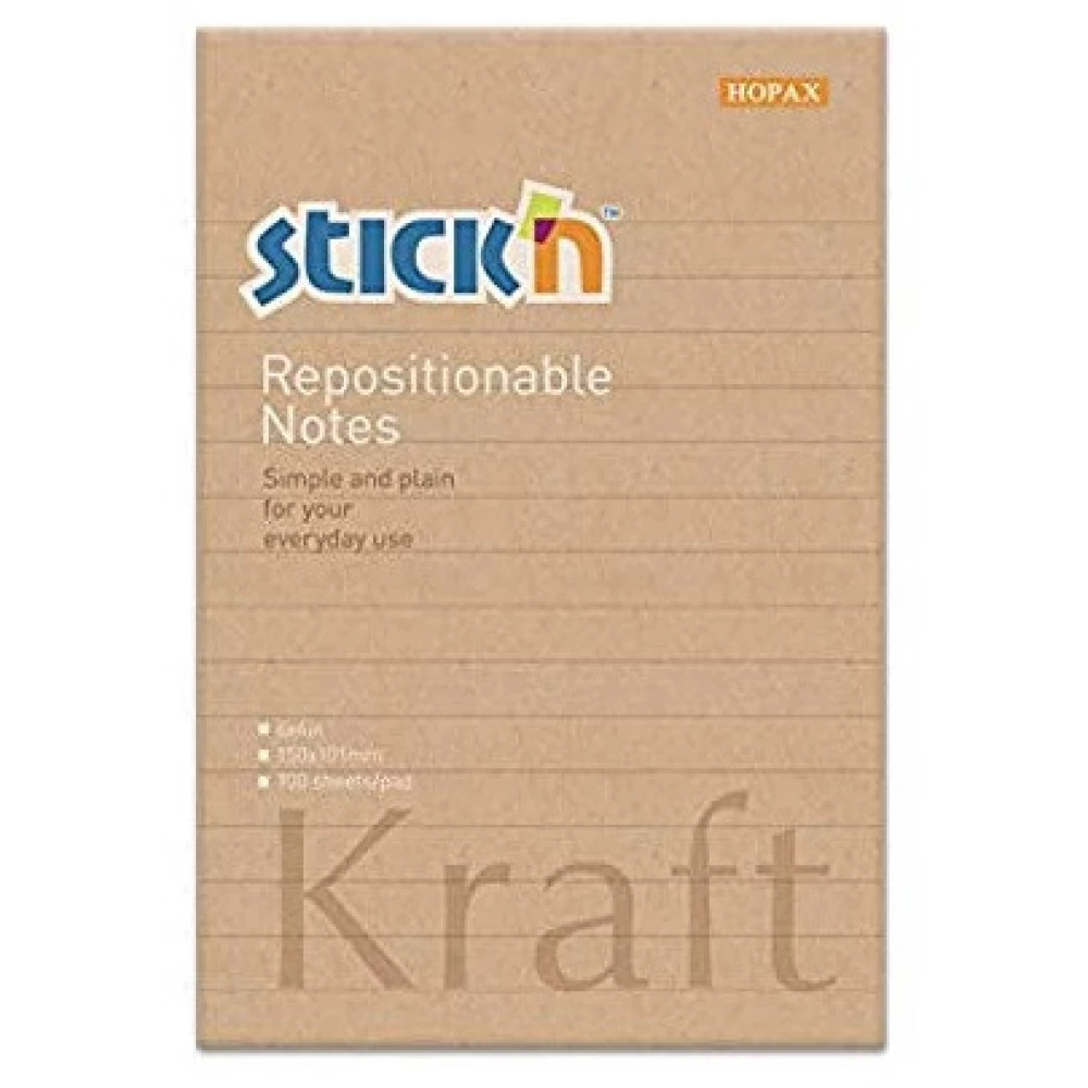 STICKN 21641 KraftNotes 150x101mm 100lap vonalas jegyzettömb