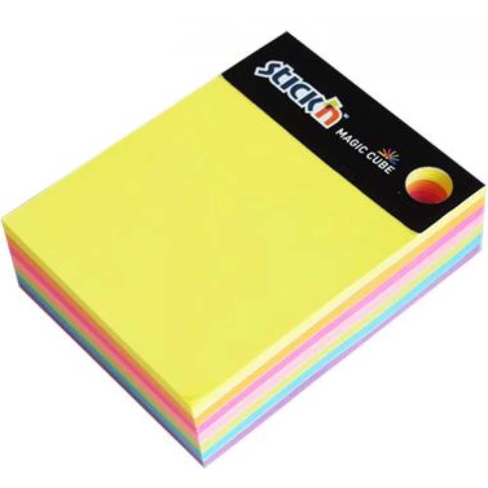 STICKN Magic Cube Öntapadó jegyzettömb 101x76 mm 280 lap neon színek