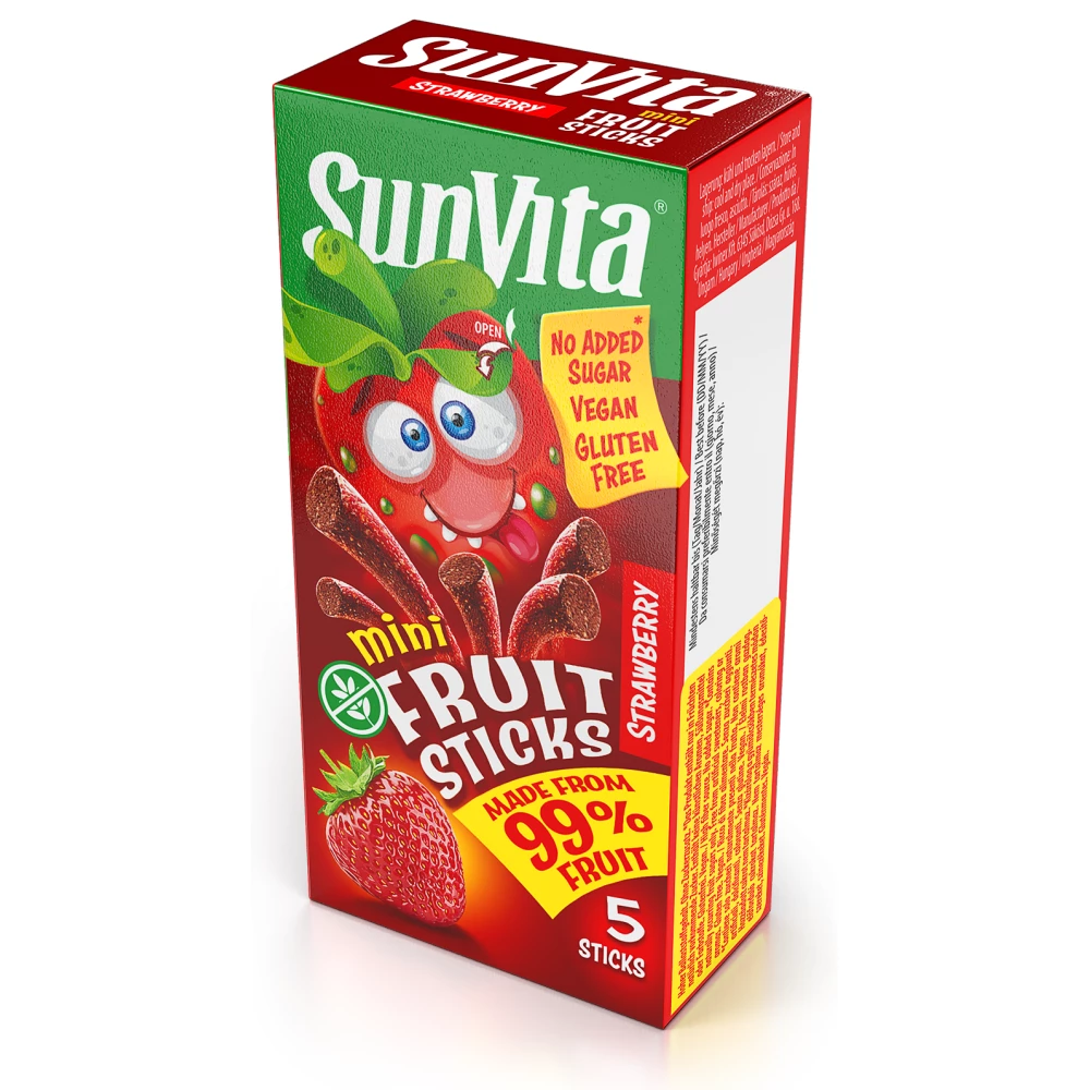 Sunvita mini fruit sticks eper 5 db 50 g