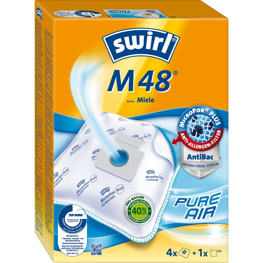 SWIRL 205639 M48 Porszívó zsák 4 db fehér