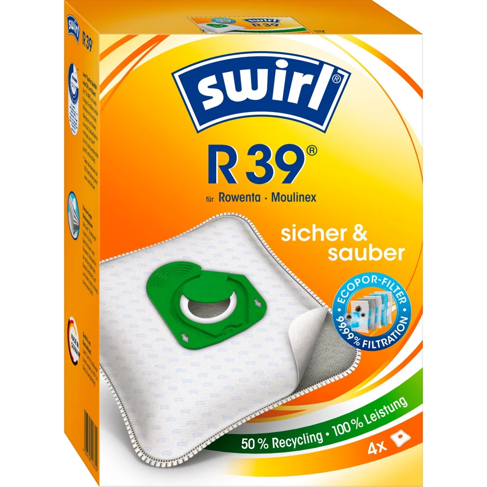 SWIRL 216352 R39 Eco Porzsák 4 db + 1 db szűrő fehér