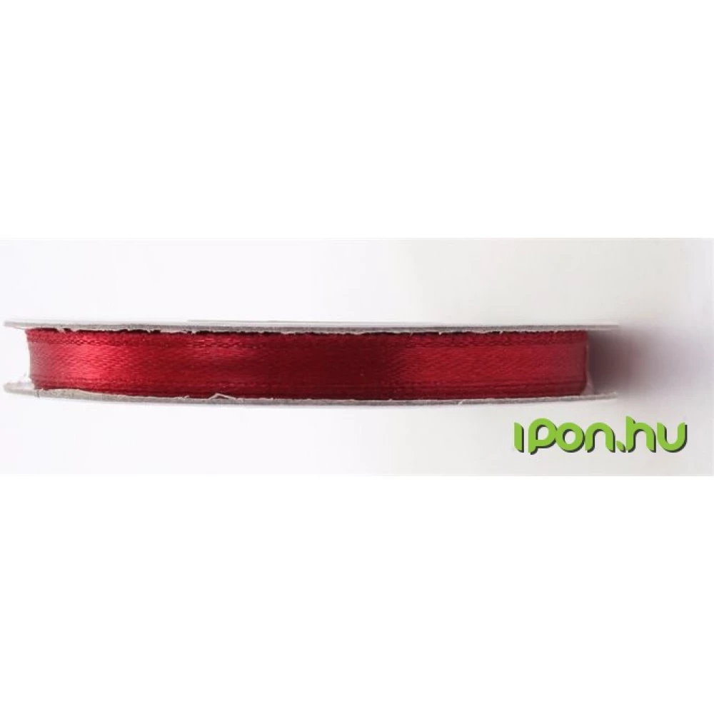 Szatén szalag 6 mm bordó
