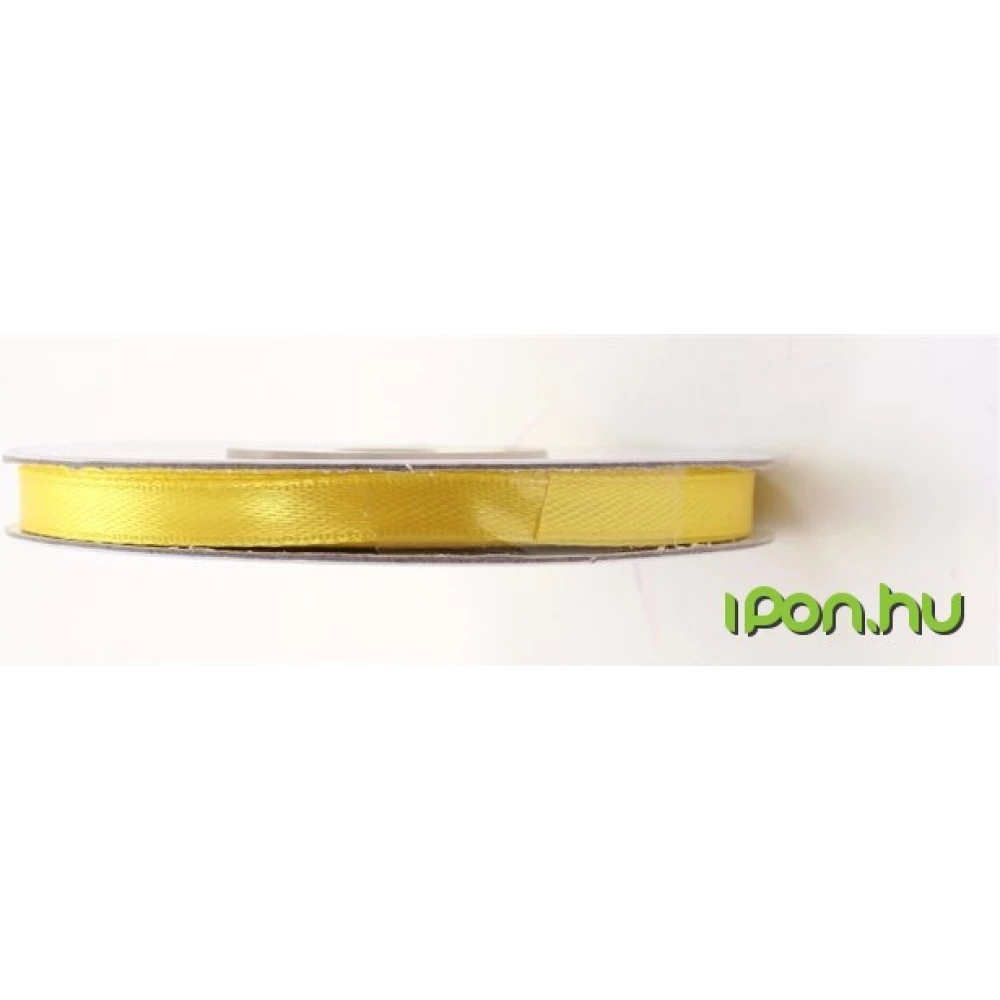 Szatén szalag 6 mm sárga