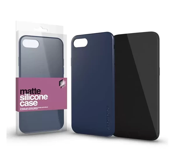 Szilikon matte tok ultravékony Apple iPhone 15 Plus kék