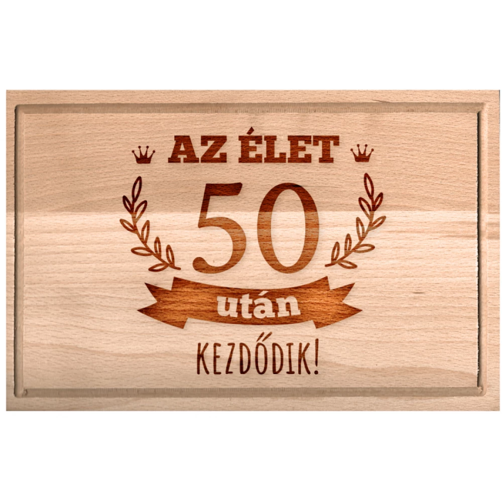 Születésnapi vágódeszka Az élet 50 után kezdődik XXL