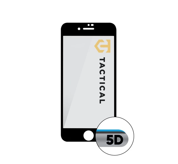 TACTICAL Glass Shield 5D Apple iPhone 7/8/SE2020/SE2022 kijelzővédő üvegfólia fekete