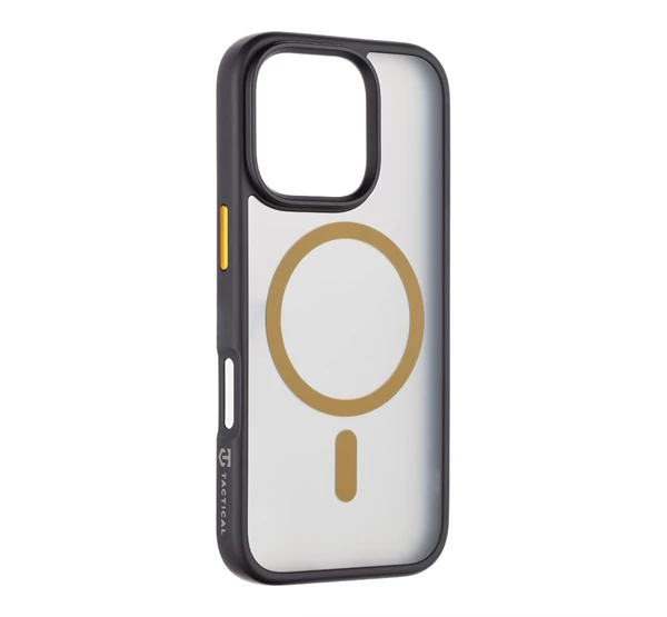 TACTICAL MagForce Hyperstealth 2.0 Apple iPhone 16 Pro MagSafe kompatibilis tok fekete/sárga