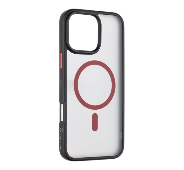 TACTICAL MagForce Hyperstealth 2.0 Apple iPhone 16 Pro Max MagSafe kompatibilis tok fekete/piros