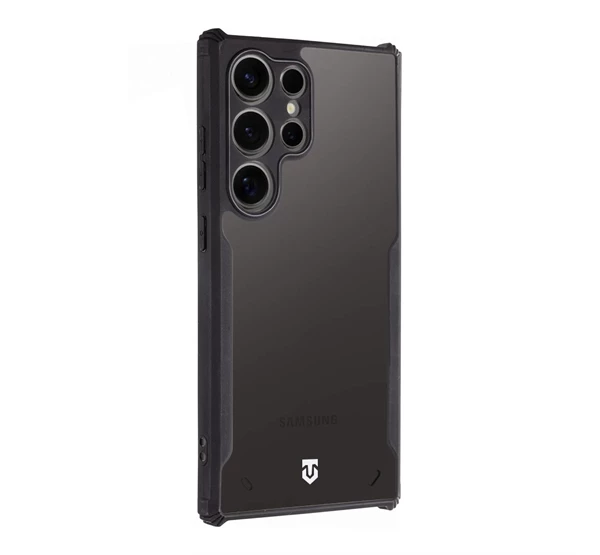 TACTICAL Quantum Stealth szilikon hátlaptok Samsung Galaxy S24 Ultra átlátszó-fekete