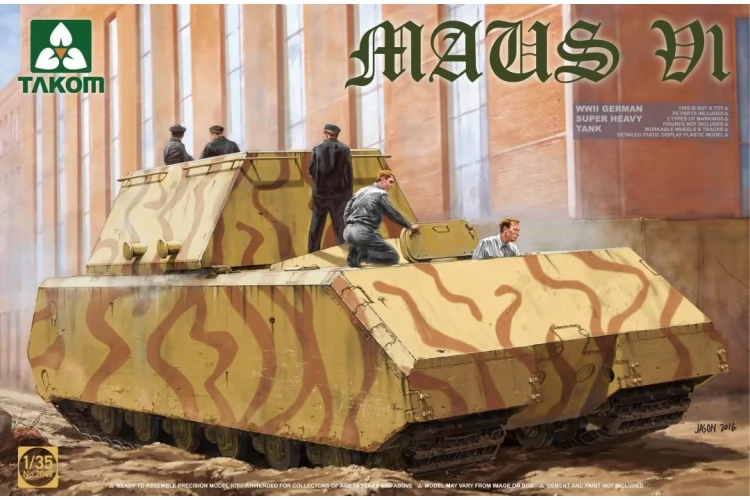 TAKOM 1/35 Maus V1 szupernehéz tank modell