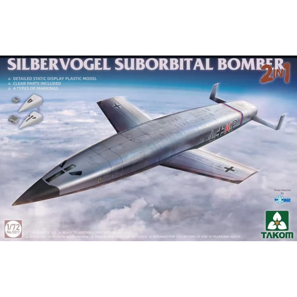 TAKOM 1/72 Silbervogel suborbital bomber 2 in 1 katonai repülőgép modell