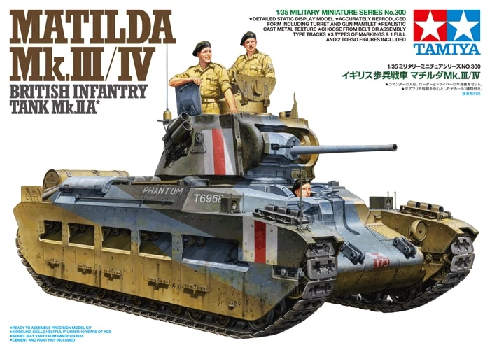 TAMIYA 1/35 Matilda Mk.III/IV brit gyalogság tank modell