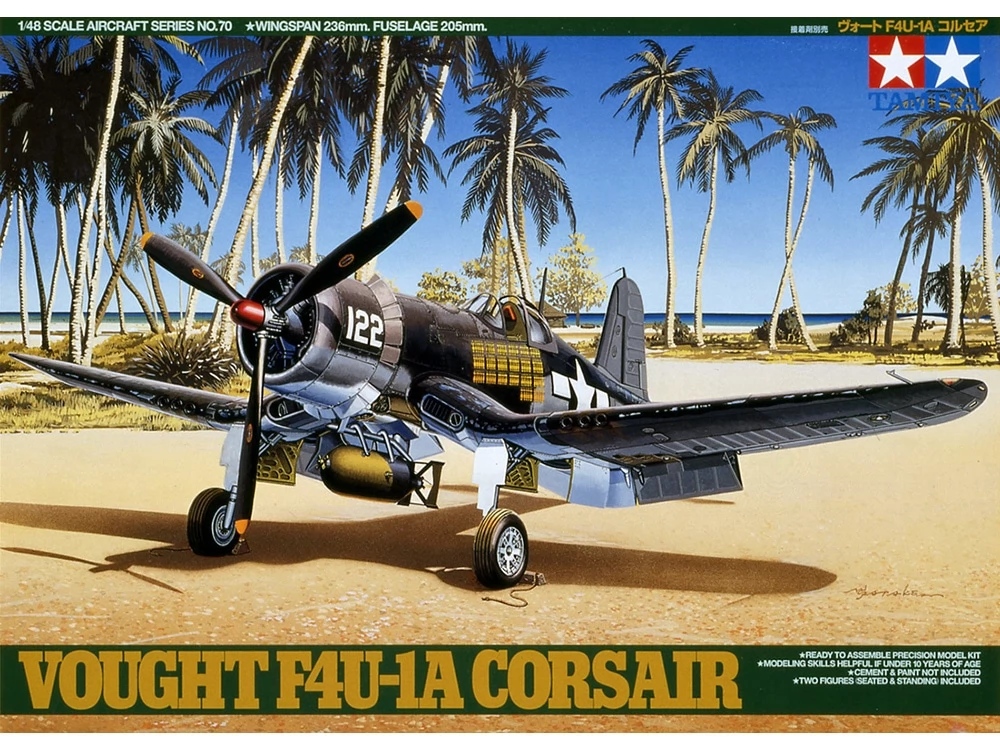 TAMIYA 1/48 Vought F4U-1A Corsair katonai repülőgép modell