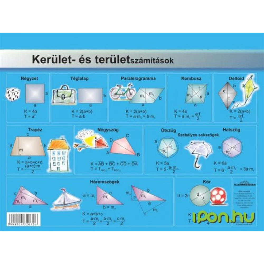 Tanulói munkalap A4 "Kerület és területszámítások"