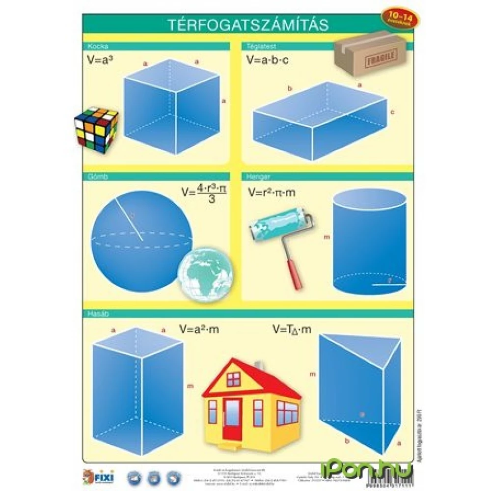 Tanulói munkalap A4 Térfogatszámítás /munkaoldal