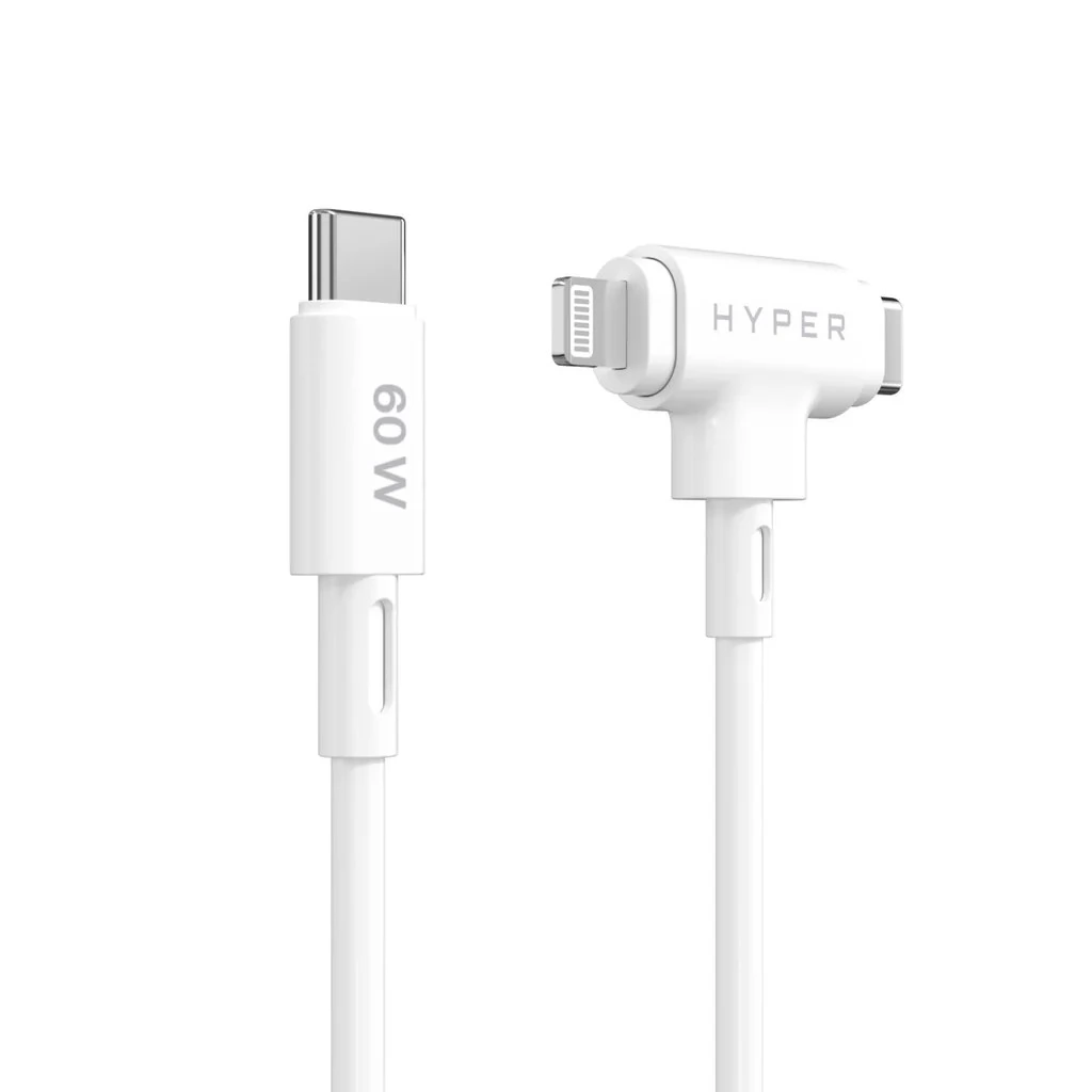 TARGUS USB 2.0 Type C Lightning + USB Type C Töltő/adat Fehér 1.5m HJ4010WHGL