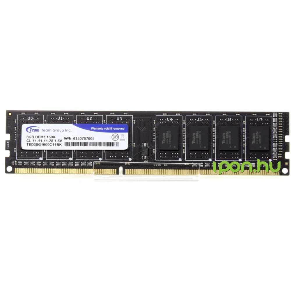 TEAM GROUP 8GB Elite DDR3 1600Mhz CL11 TED38G1600C1101