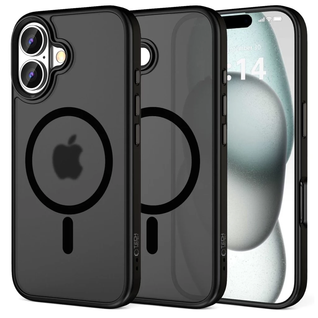 TECH-PROTECT MAGMAT Magsafe hátlaptok iPhone 16 matt fekete