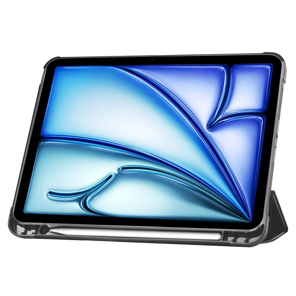 TECH-PROTECT Origami tablet tok (SmartCase) on/off funkcióval Apple Pencil tartóval Apple iPad Air 4 / 5 (2020/2022) 10.9 / iPad Air 6 (2024) 11.0 fekete