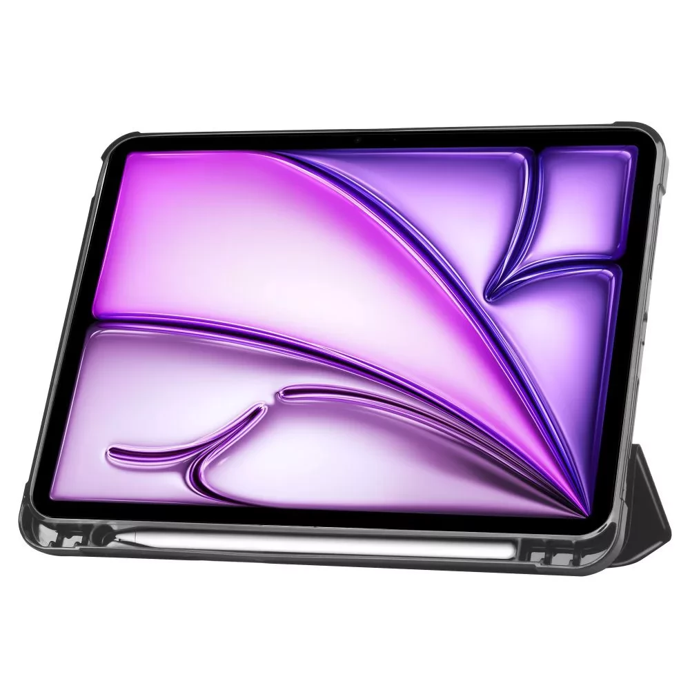 TECH-PROTECT Origami tablet tok (SmartCase) on/off funkcióval Apple Pencil tartóval Apple iPad Air 13 (2024) fekete