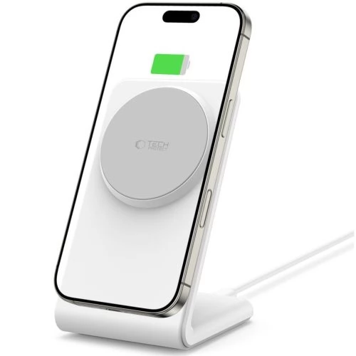 TECH-PROTECT QI15W-A38 Mágneses MagSafe Vezeték nélküli töltőállvány fehér