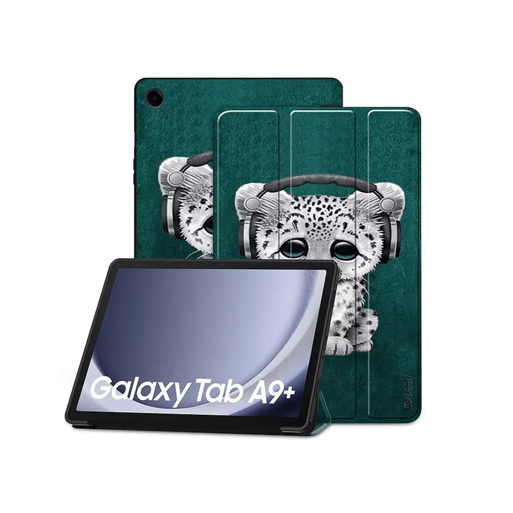 TECH-PROTECT Tablet tok (Smart Case) on/off funkcióval Samsung X210/X215/X216 Galaxy Tab A9+ 11.0 sad cat