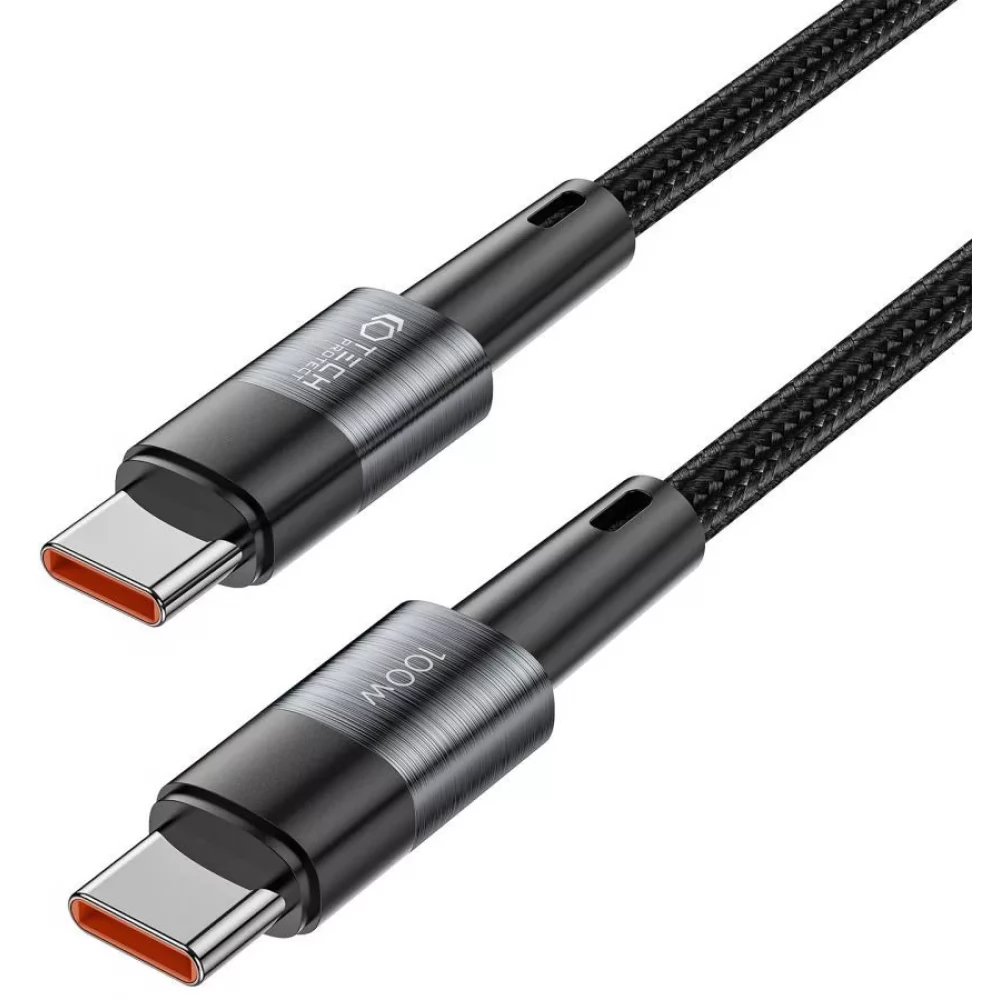 TECH-PROTECT USB 2.0 Type C Összekötő Fekete 2m TP606133