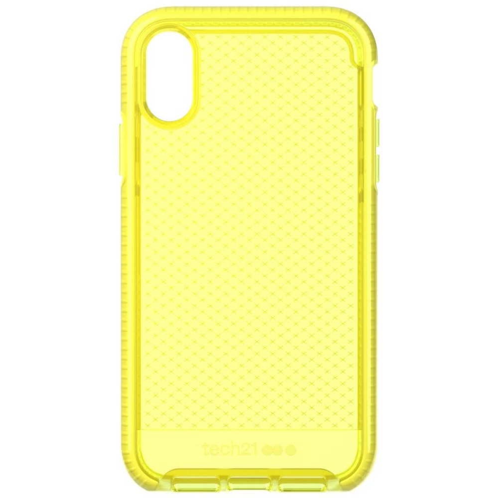 TECH21 Evo Check case for iPhone XR neon sárga