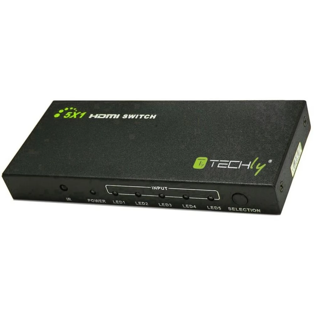 TECHLY 5 IN 1 OUT HDMI Switch with Remote Control. 4Kx2K. 3D
