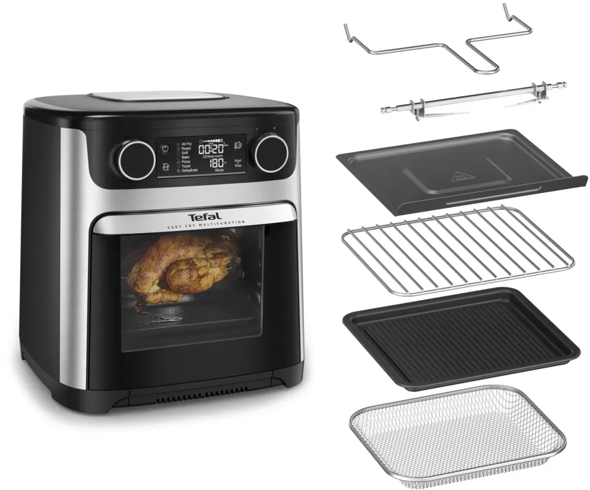 TEFAL FW556DE0 Easy Fry Forrólevegős sütő 1800W 15L Fekete/Ezüst