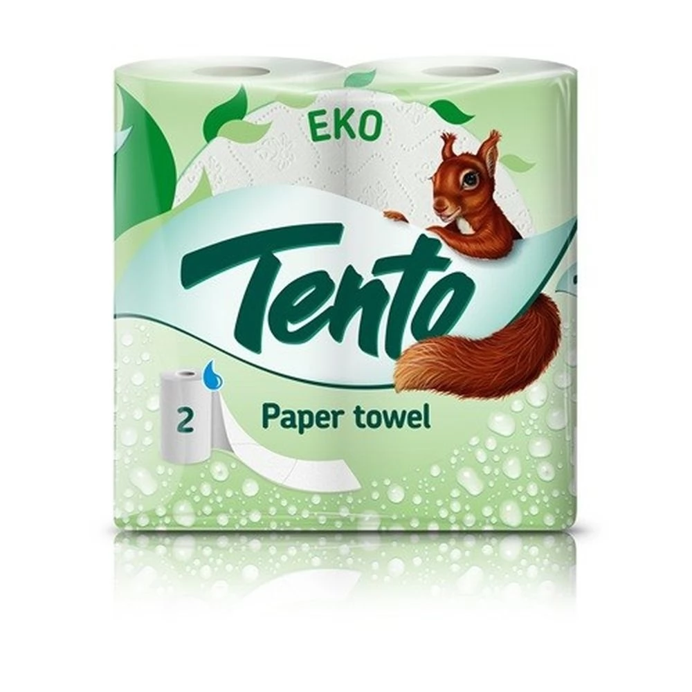 TENTO Super Aqua Kéztörlő tekercses 2 rétegű fehér 2db