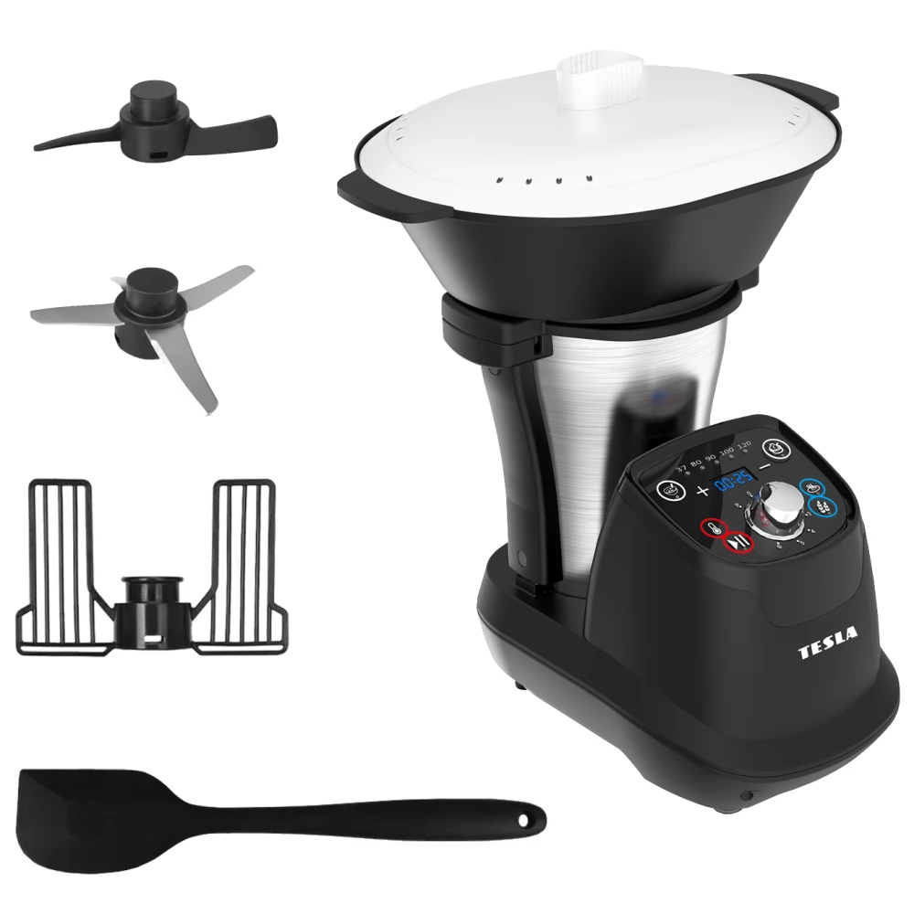 TESLA SMART TMX3000 ThermoCook TMX3000 többfunkciós főzőrobot 1200 W teljesítmény 1.75 l űrtartalom fekete
