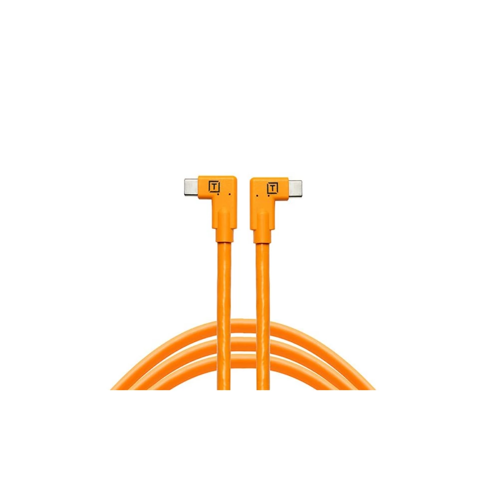 TETHERTOOLS TetherPro Dual Right-Angle USB-C Cable 4.6m (narancs)