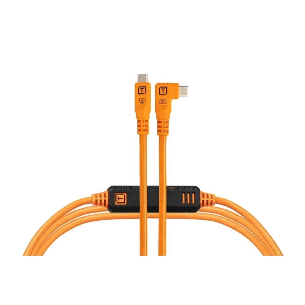 TETHERTOOLS TetherPro Optima 10G USB-C 4.6m Straight to Right (narancs)