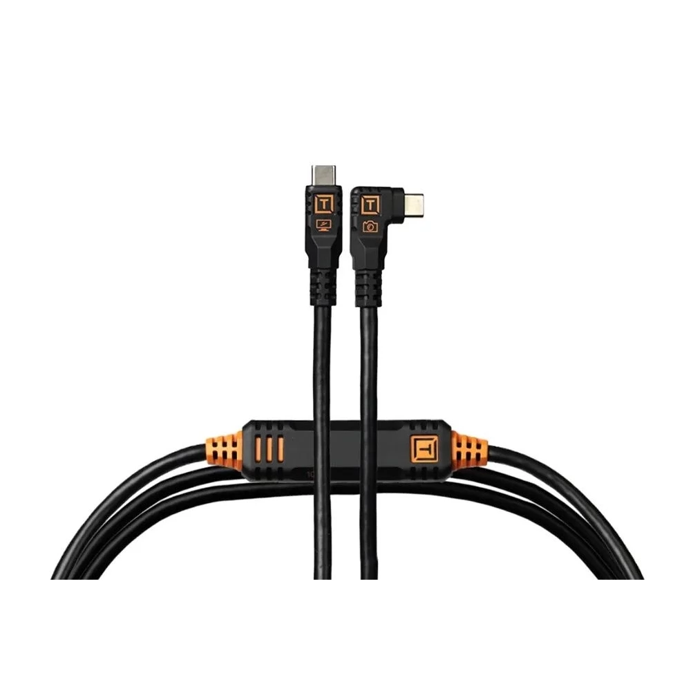 TETHERTOOLS TetherPro Optima 10G USB-C 4.6m Straight to Right (fekete)