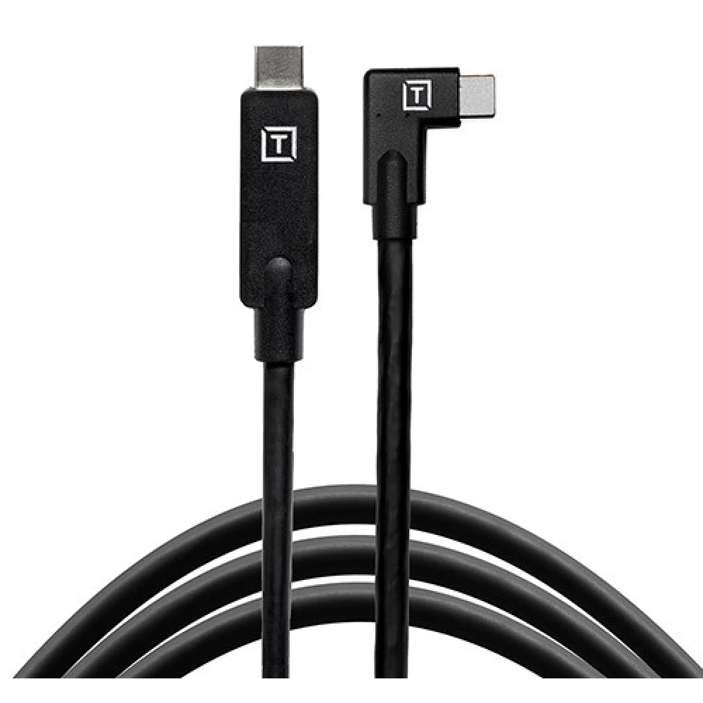 TETHERTOOLS USB-C to USB-C Right Angle fekete