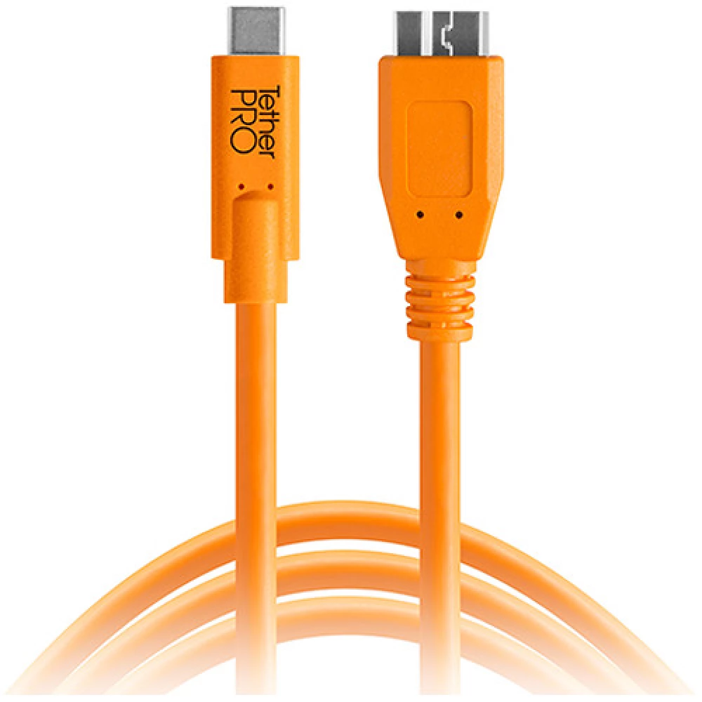 TETHERTOOLS USB3.0 Type C - Micro-B 4.6m narancssárga