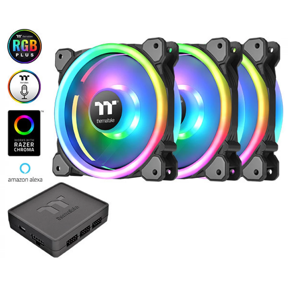 THERMALTAKE Riing Trio 12 LED RGB Radiator Fan TT Premium Edition 3 darabos szett