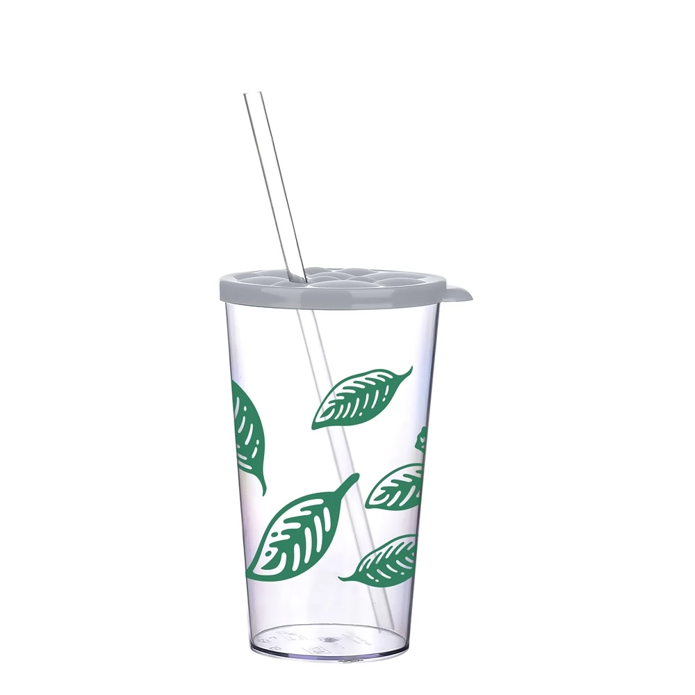 TITIZ AP-9449 LIMESHAKE BUBBLE pohár tetővel szívószállal 700ml