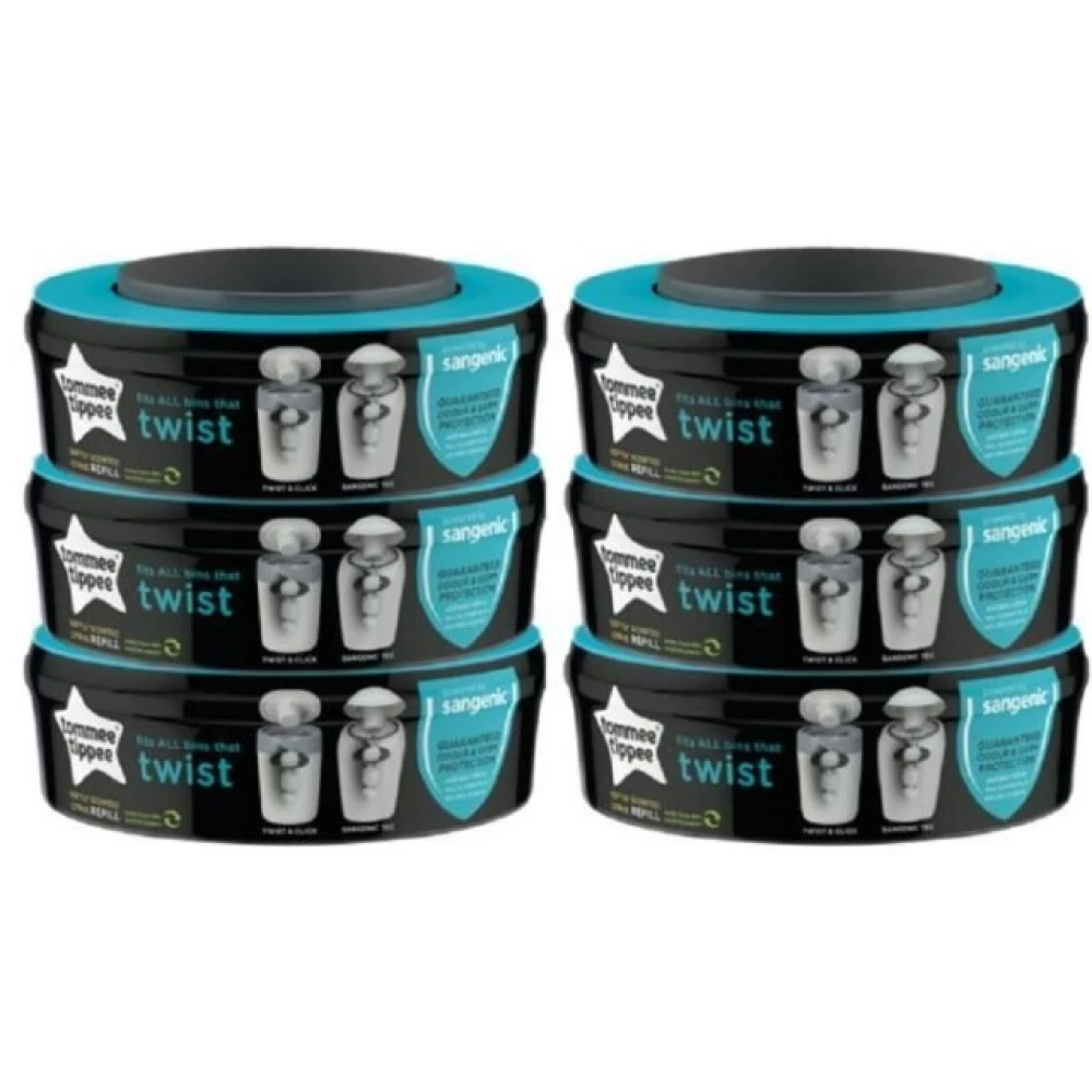 TOMMEE TIPPEE  pelenkacsomagoló utántöltő Twist and Click és Sangenic TEC 6 db