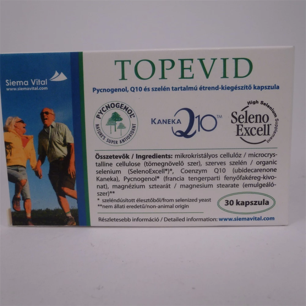 TOPEVID Topevid pycnogenol q10 és szelén tartalmú tabletta 30 db