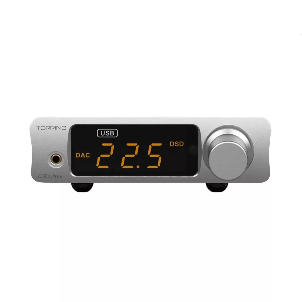 TOPPING DX3PRO+ DAC/fejhallgató erősítő 32bit 768KHz DSD512 Ezüst