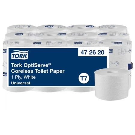 TORK 472620 OptiServe Toalettpapír belsőmag nélküli T7 rendszer fehér