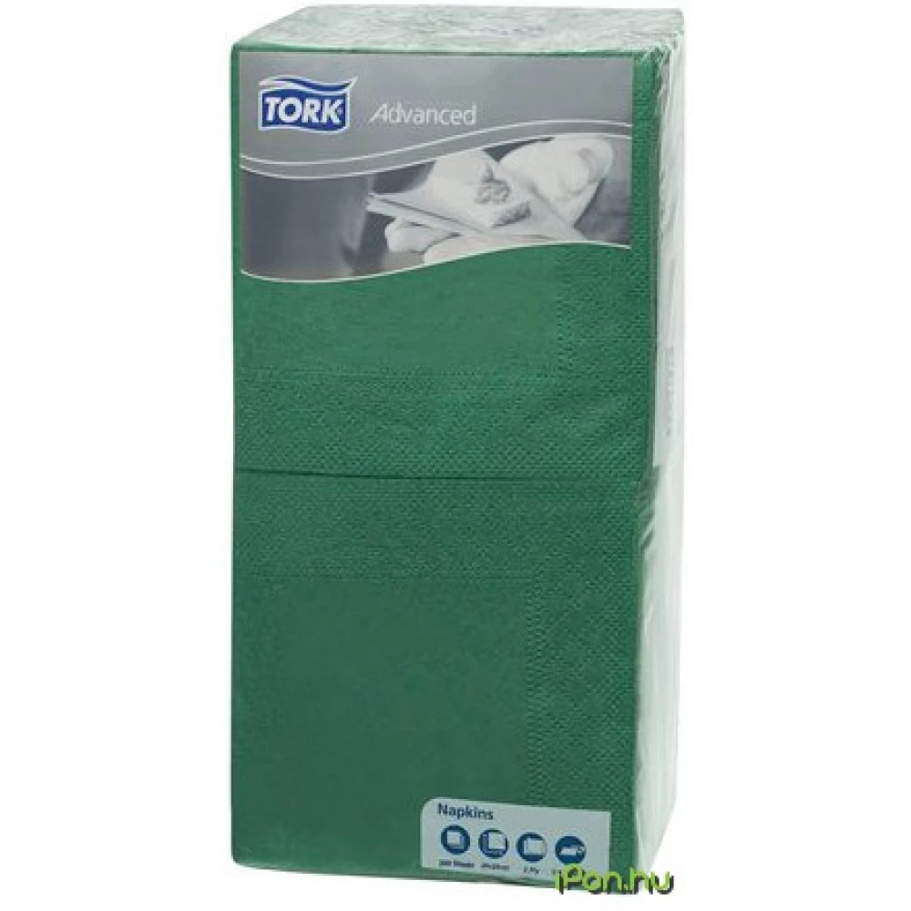 TORK Tissue koktélszalvéta 2 rétegű 24x24 cm zöld