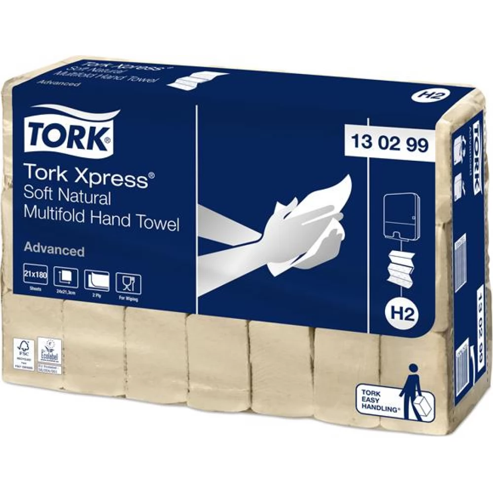TORK Xpress Soft Multifold Kéztörlő Interfold H2 Advanced natúr