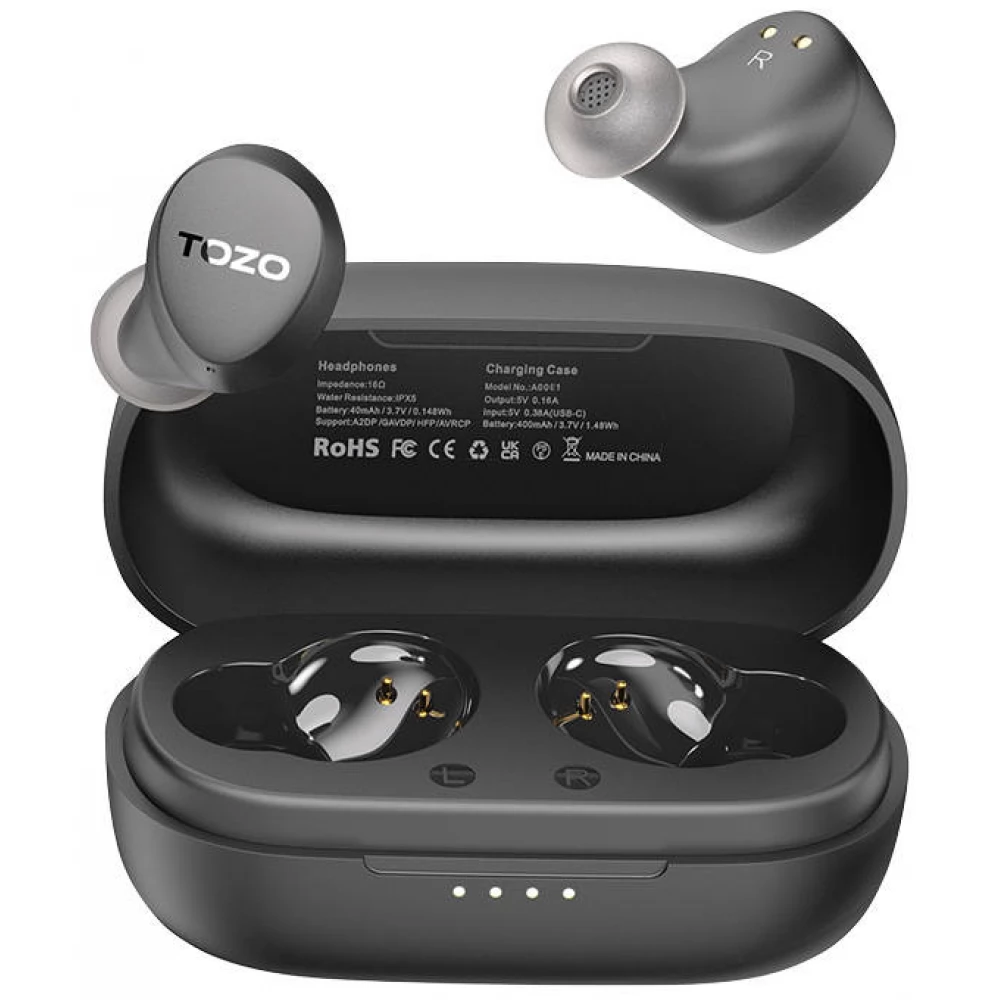 TOZO Agile Dots TWS fekete