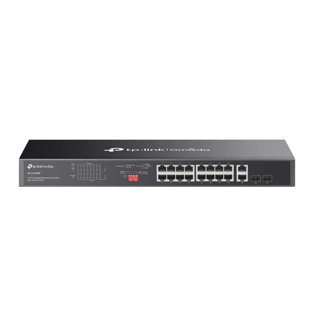 TP-LINK DS1018GMP Omada 18-Port Gigabit Unmanaged Switch 16-Port PoE+